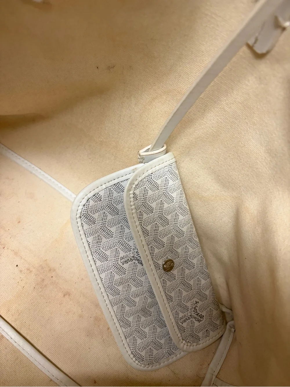 Goyard Off-White/Beige Patterned Saint Louis Tote